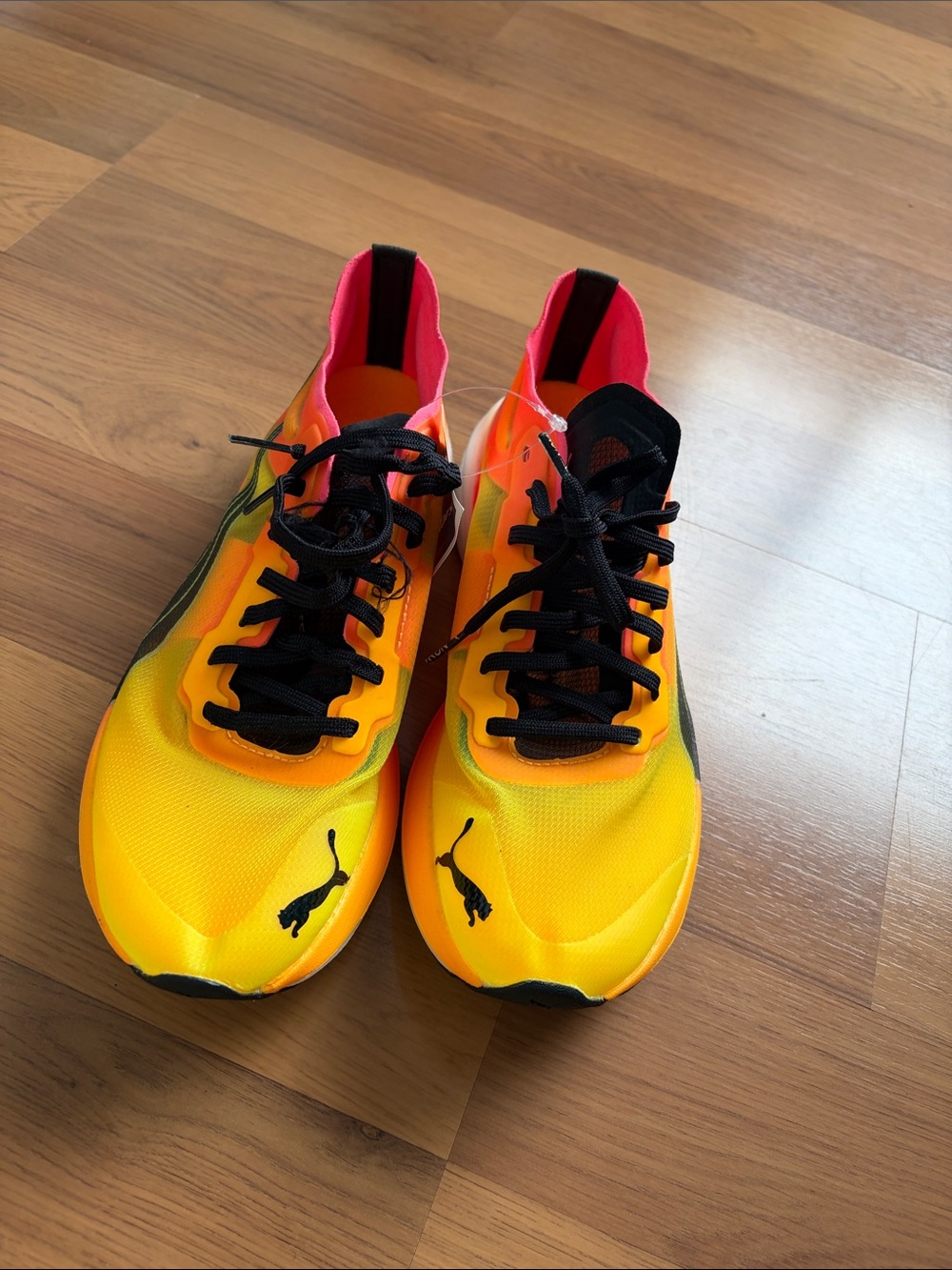 Puma Yellow & Orange Athletic Sneakers with Black Accents